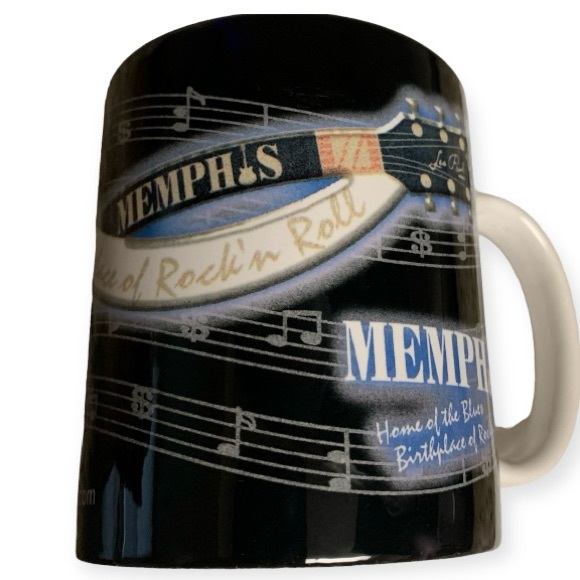 MUG MEMPHIS BIRTHPLACE & HOUSE OF ROCK & ROLL & HOME OF THE BLUES ELVIS VTG NWOT - Picture 6 of 14